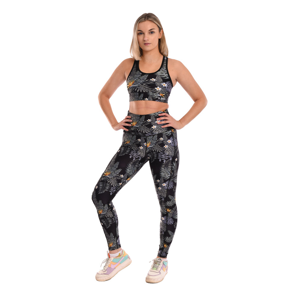 Tropical High Waisted Funny Gym Leggings
