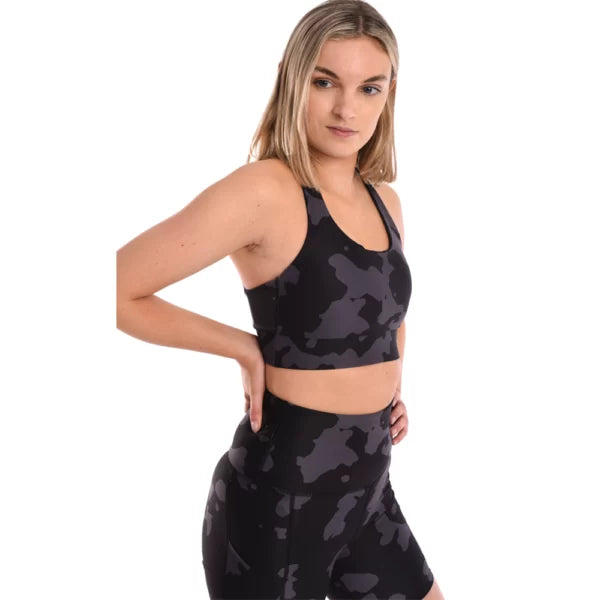 Camo Strappy Back Sports Bra – Blexry