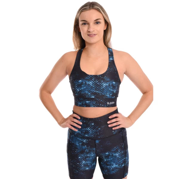 Sky Night Strappy Back Sports Bra