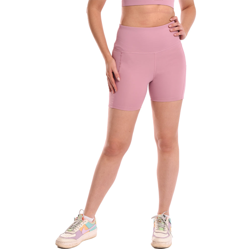 Women Shorts High-Rise Dusty Pink Short