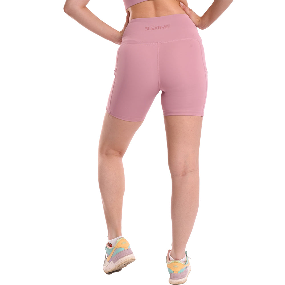 Women Shorts High-Rise Dusty Pink Short