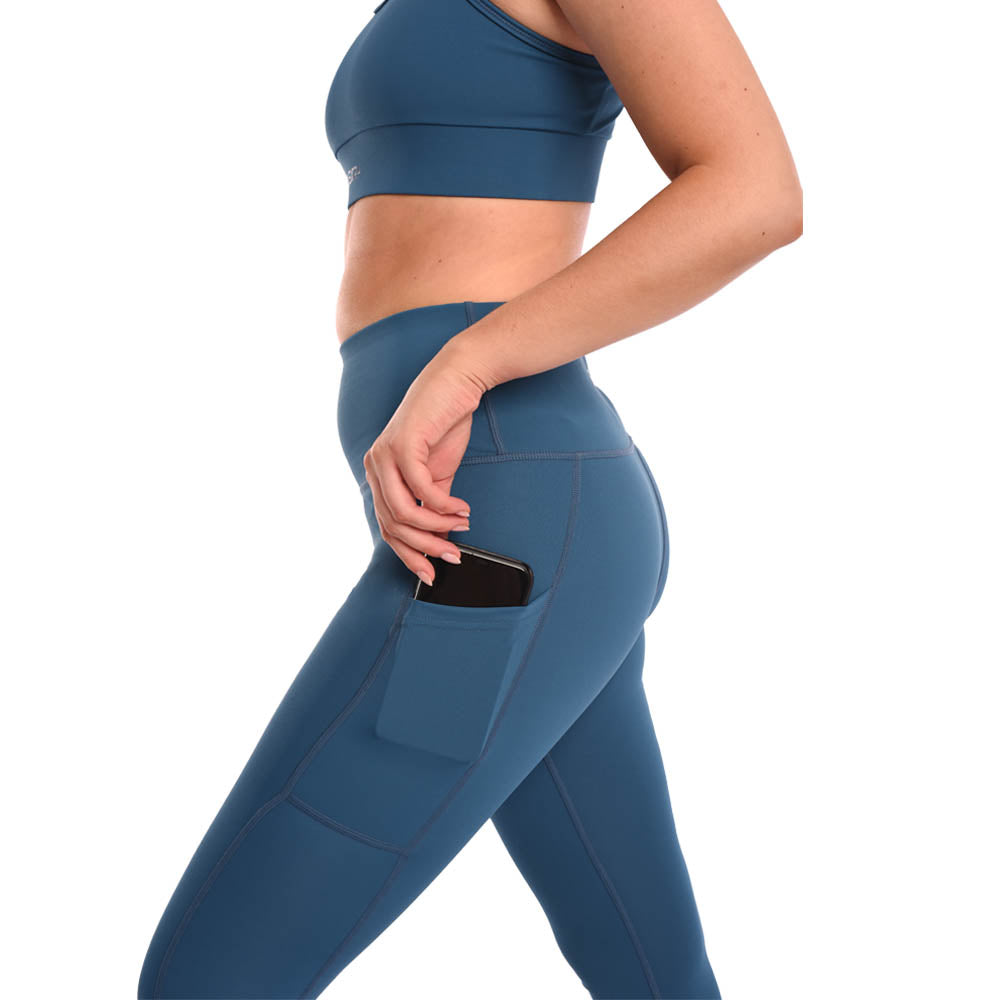 Women Leggings Cerulean Blue