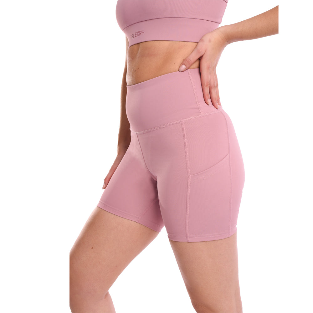 Women Shorts High-Rise Dusty Pink Short